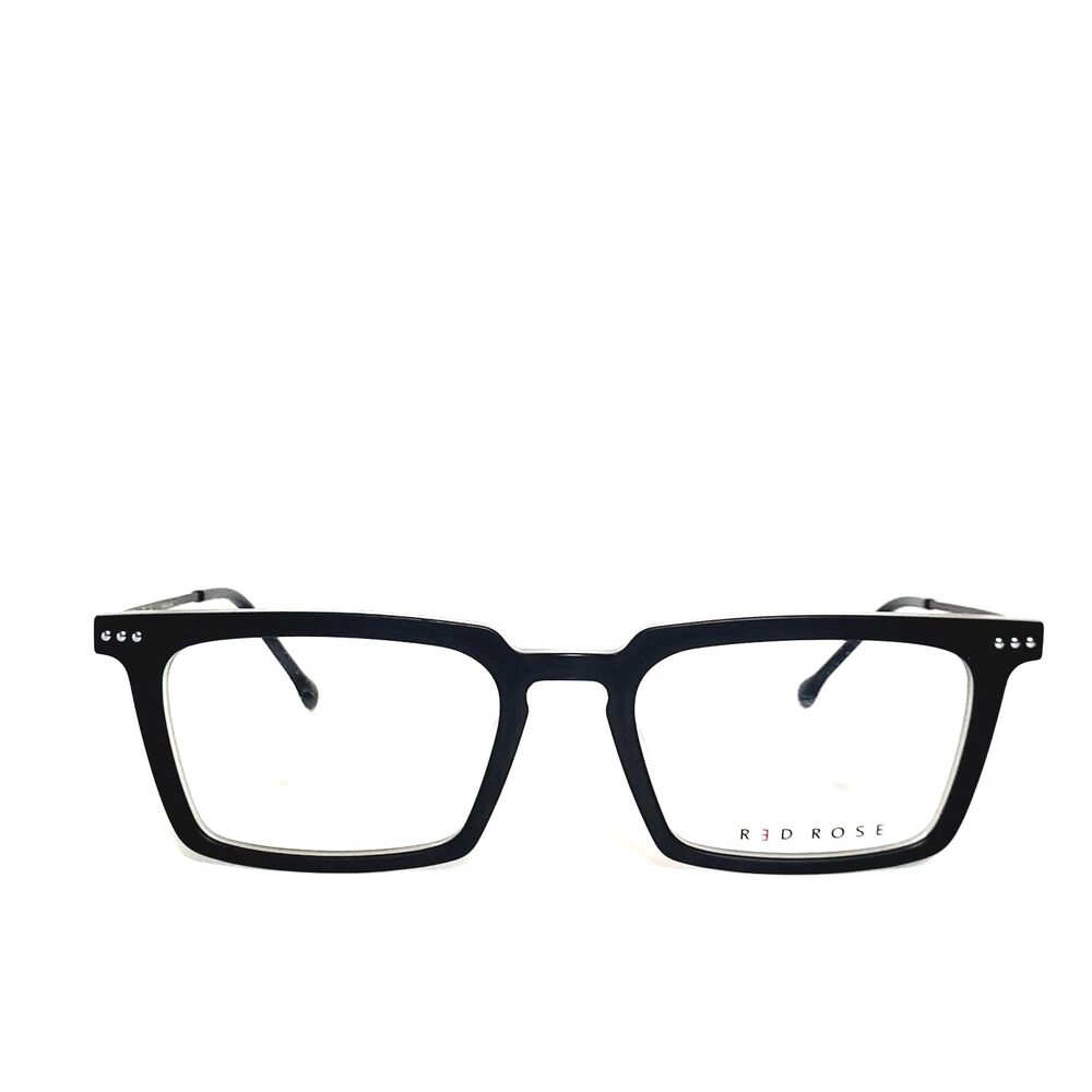 Women's Red Rose Black Crystal Designer Eyeglasses Frames 52-20-145 Japan Made